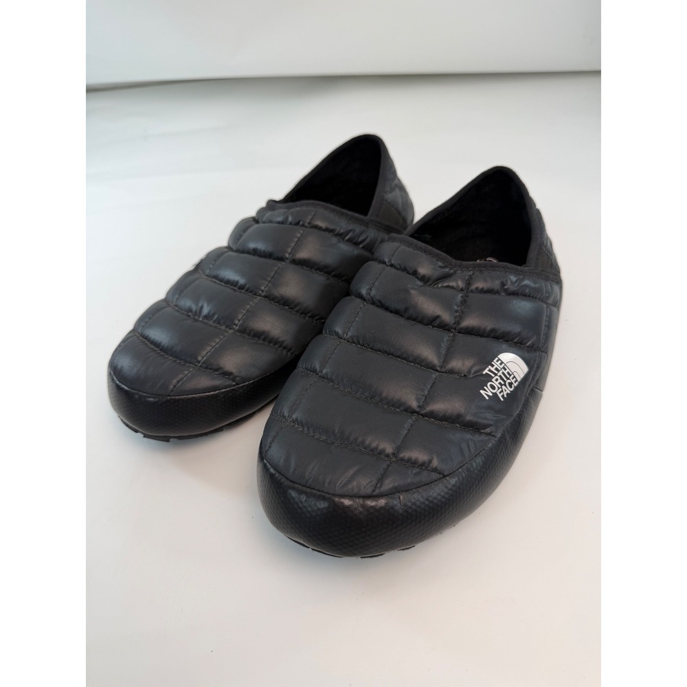 The North Face Thermoball Traction Mule V Black Puffer Slippers NF0A3UZN Mens 10